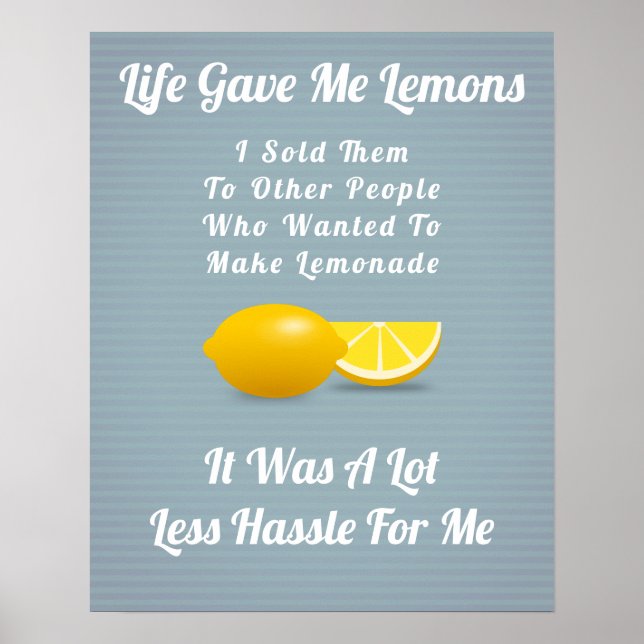 Póster La vida me dio lemones (Frente)