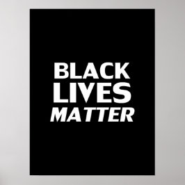 Póster "la vida negra importa" blanco negro -