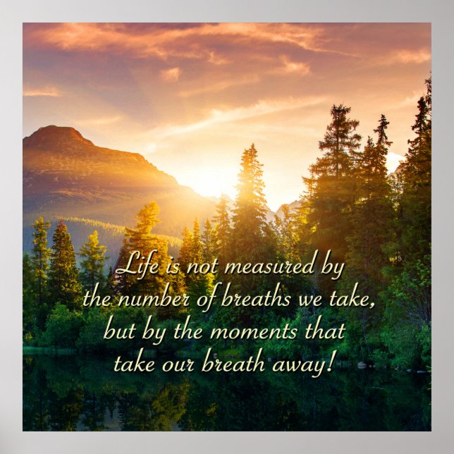 Póster La vida no se mide por... (Frente)