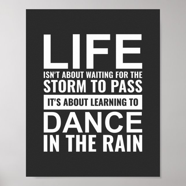 Póster La vida no se trata de esperar lo Inspirador (Frente)