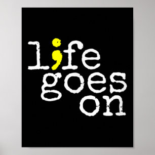 Póster La Vida Positiva De Sensibilización Sobre El Suici