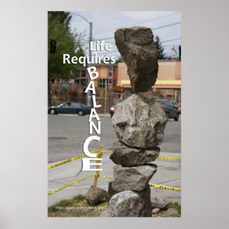 Póster La vida requiere equilibrio