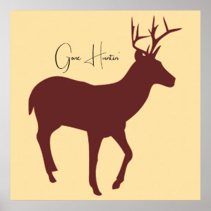 Póster La vida salvaje de los ciervos "Gone Huntin"