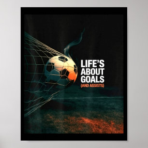 Póster La vida se trata de goles de fútbol Ists cita geni