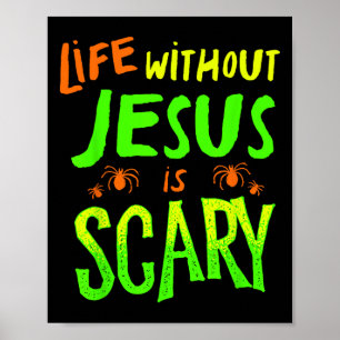 Póster La vida sin Jesús es una espantosa caída de Hallow