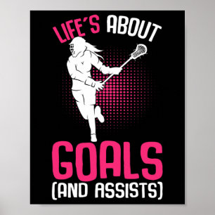 Póster La vida sobre los objetivos de Lacrosse Player Chi