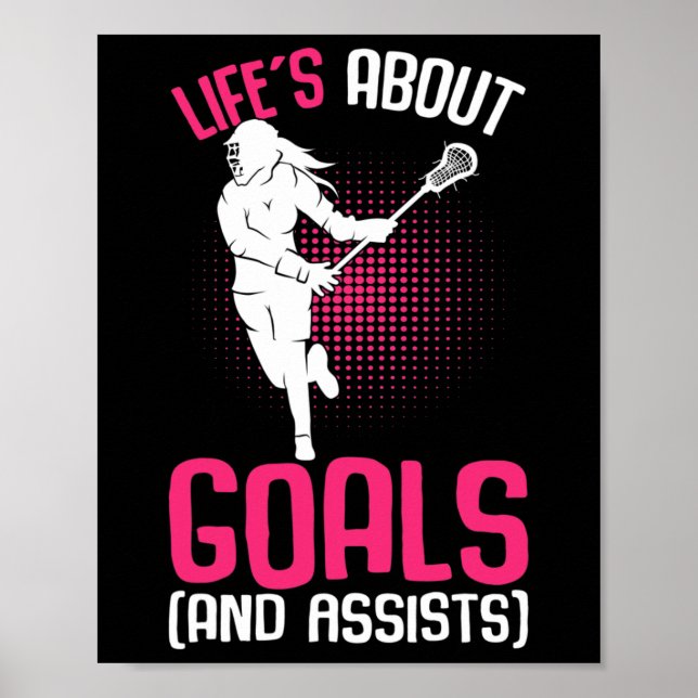 Póster La vida sobre los objetivos de Lacrosse Player Chi (Frente)