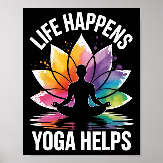 Póster La Vida Sucede Yoga Ayuda  (Frente)