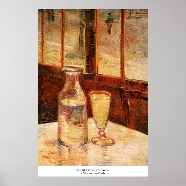 Póster La vida tranquila con Absinthe por Vincent van Gog (Frente)