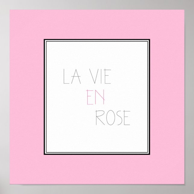 Póster La Vie En Rose - Life In Pink (Frente)