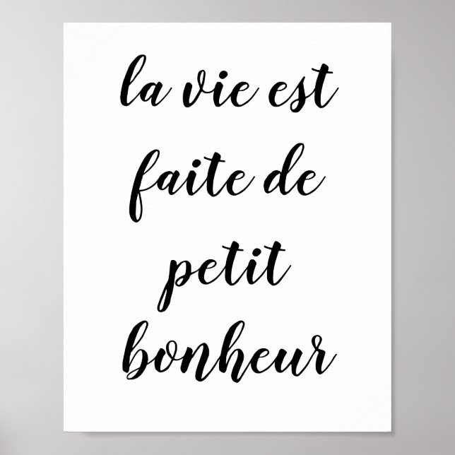 Póster La vie est faite de petit bonheur (Frente)
