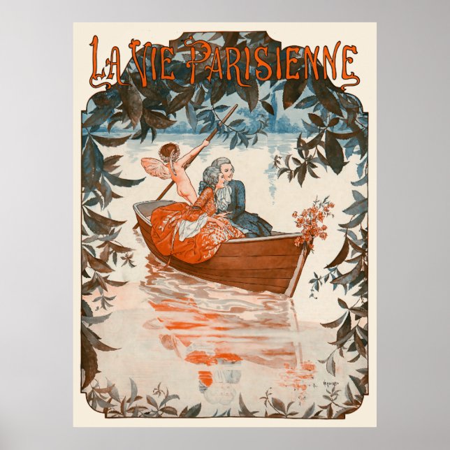 Póster La Vie Parisienne - Barque sur l'eau (Frente)