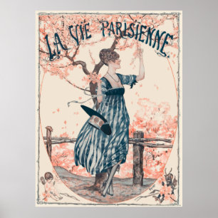 Póster La Vie Parisienne - Fleurs de pêcher