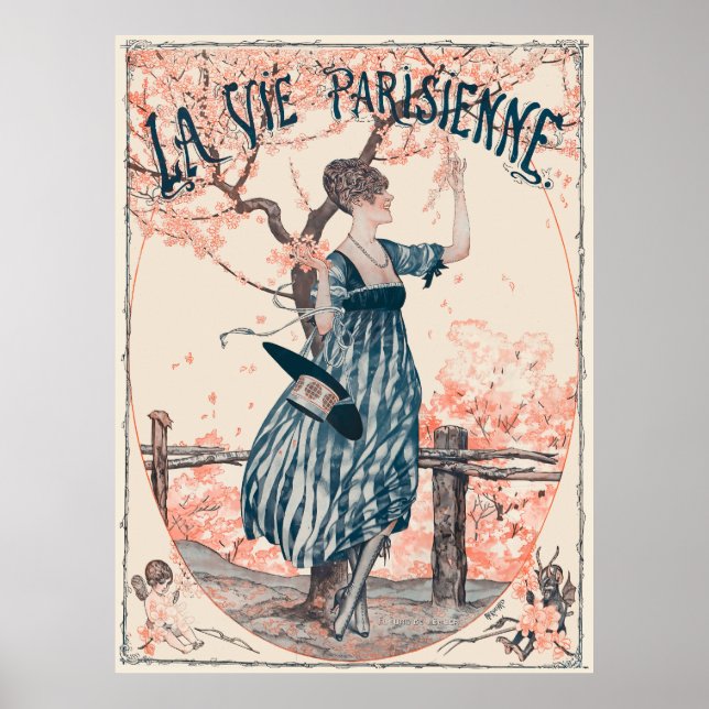 Póster La Vie Parisienne - Fleurs de pêcher (Frente)