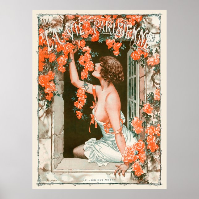 Póster La Vie Parisienne - Le mois des rosas (Frente)