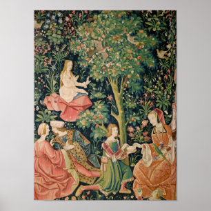 Póster La Vie Seigneuriale: Scene Galante, c.1500