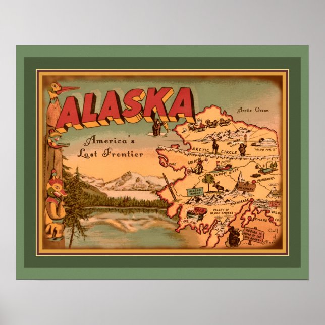 Póster La vieja Alaska "la frontera perdida" (Frente)