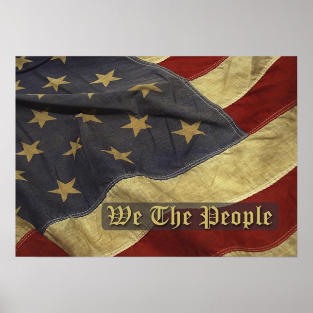 Póster La vieja bandera We the People Poster (Frente)