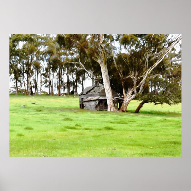 Póster La vieja choza de madera (Frente)