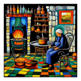 Póster La vieja cocina