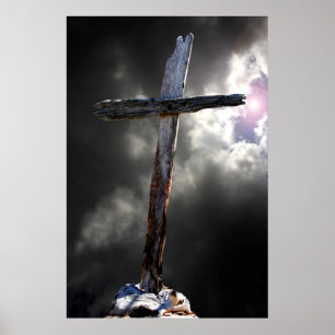 Póster La vieja cruz rugosa