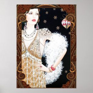 Póster La vieja dama de Art Déco de la Viña