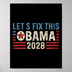 Póster La vieja elección patriótica política de Obama 202