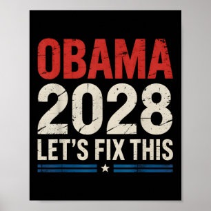 Póster La vieja elección patriótica política de Obama 202