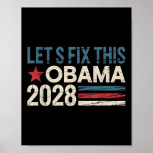 Póster La vieja elección patriótica política de Obama 202