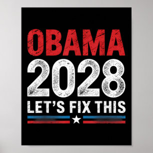Póster La vieja elección patriótica política de Obama 202