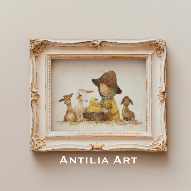 Póster La vieja escena de la natividad pintando a la mamá (Subido por el creador)