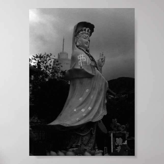 Póster La vieja estatua de Hong Kong repugna la bahía de  (Frente)