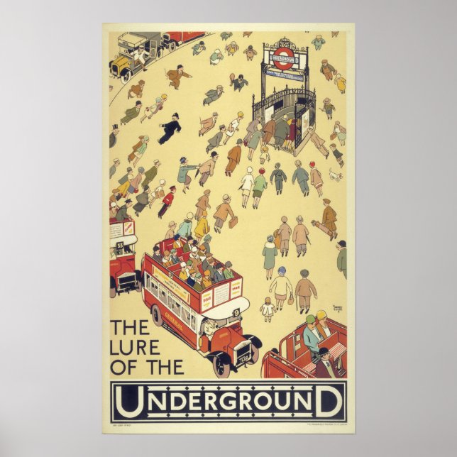 Póster La vieja Londres, el encanto del Poster subterráne (Frente)