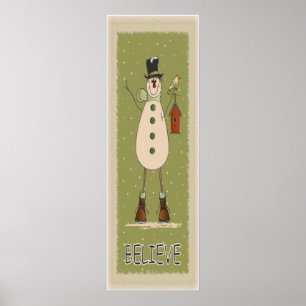 Póster La vieja moda cree en Snowman