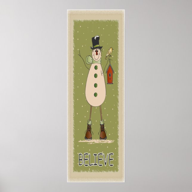 Póster La vieja moda cree en Snowman (Frente)