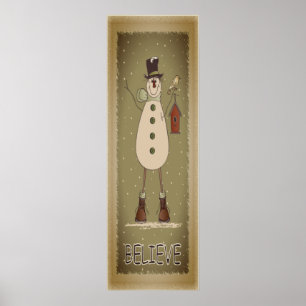 Póster La vieja moda cree en Snowman
