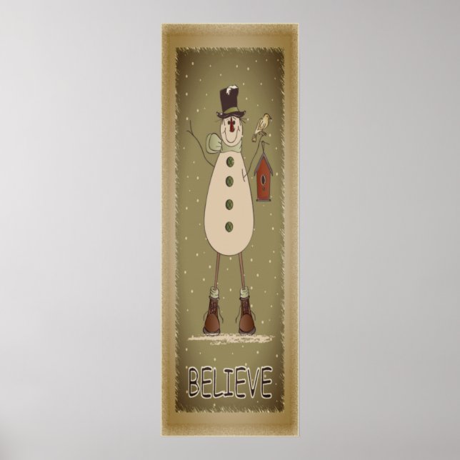 Póster La vieja moda cree en Snowman (Frente)