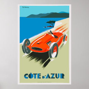 Póster La vieja Poster francesa Cote d'Azur