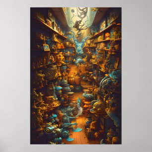 Póster La vieja tienda de juguetes para todos