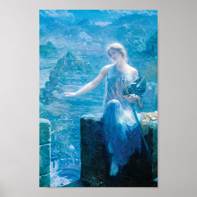 Póster La vigilia de Valkyrie por Edward Robert Hughes (Frente)