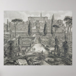 Póster La Villa d'Este en Tivoli (grabado)