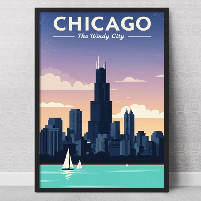 Póster La Viñeta De La Ciudad Del Viento De Chicago (Subido por el creador)