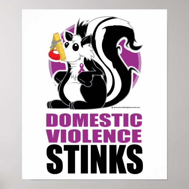 Póster La violencia doméstica apesta (Frente)