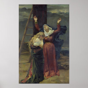 Póster La Virgen al pie de la cruz