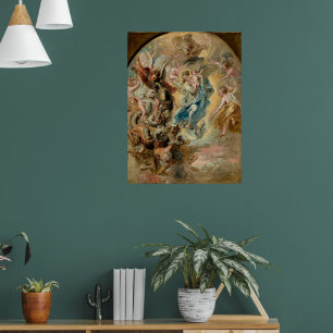 Póster La Virgen como Mujer del Apocalipsis Rubens