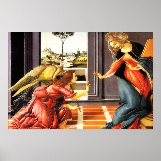 Póster La Virgen de la Anunciación Mary Gabriel Angel Pos (Frente)