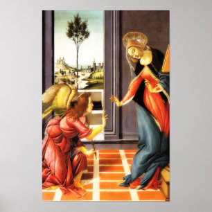 Póster La Virgen de la Anunciación Mary Gabriel Angel Pos