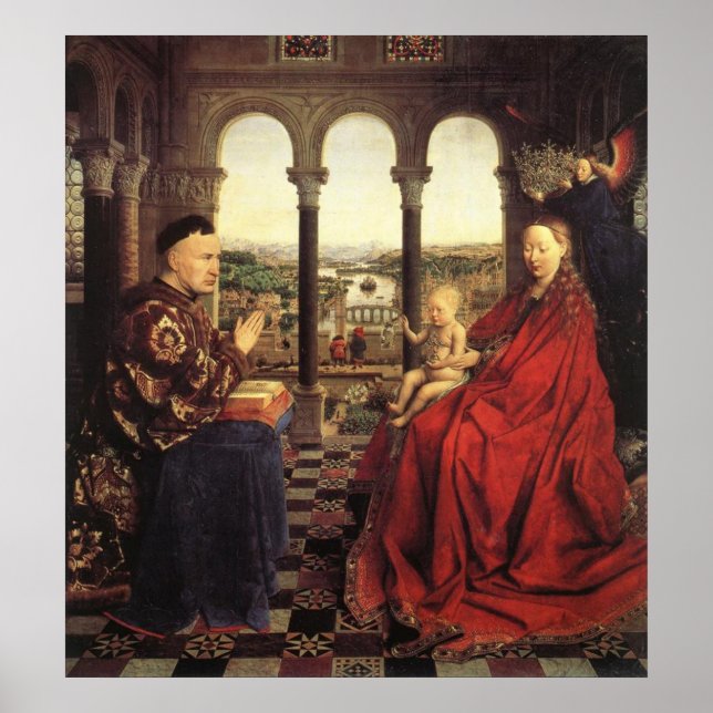 Póster La Virgen de la Canciller Rolin (Frente)