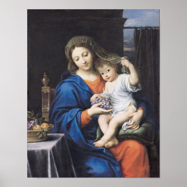 Póster La Virgen de las uvas, 1640-50 (Frente)