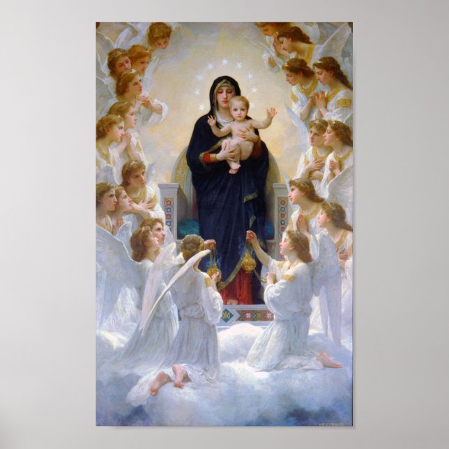 Póster La Virgen de los Ángeles, Bouguereau (Frente)